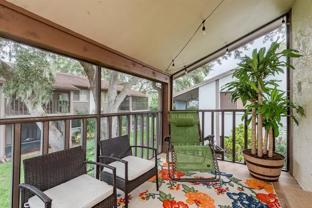 a view of a chairs in balcony