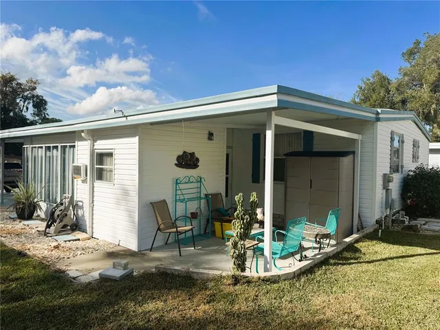 a view of a house with a patio