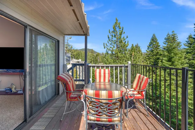 a outdoor view with a sitting space