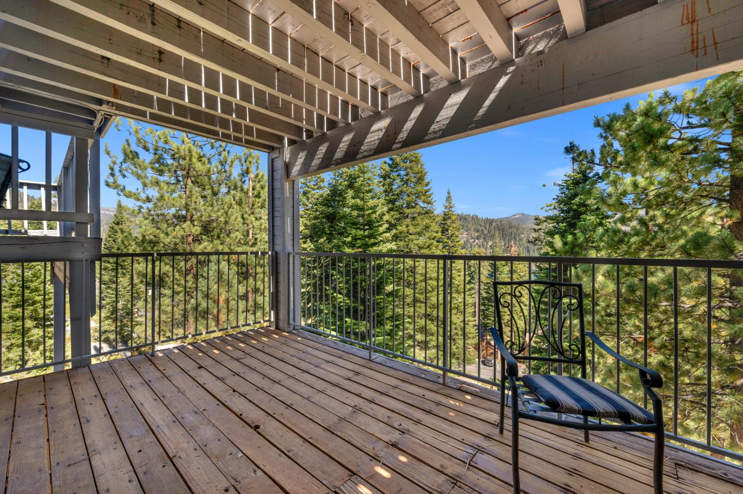 63217 Huntington Vista Road, Unit 81 Mono Hot Springs, CA 93642 - Photo 52 of 53 a view of balcony with wooden floor