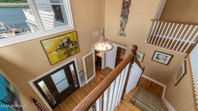 a view of an entryway with furniture