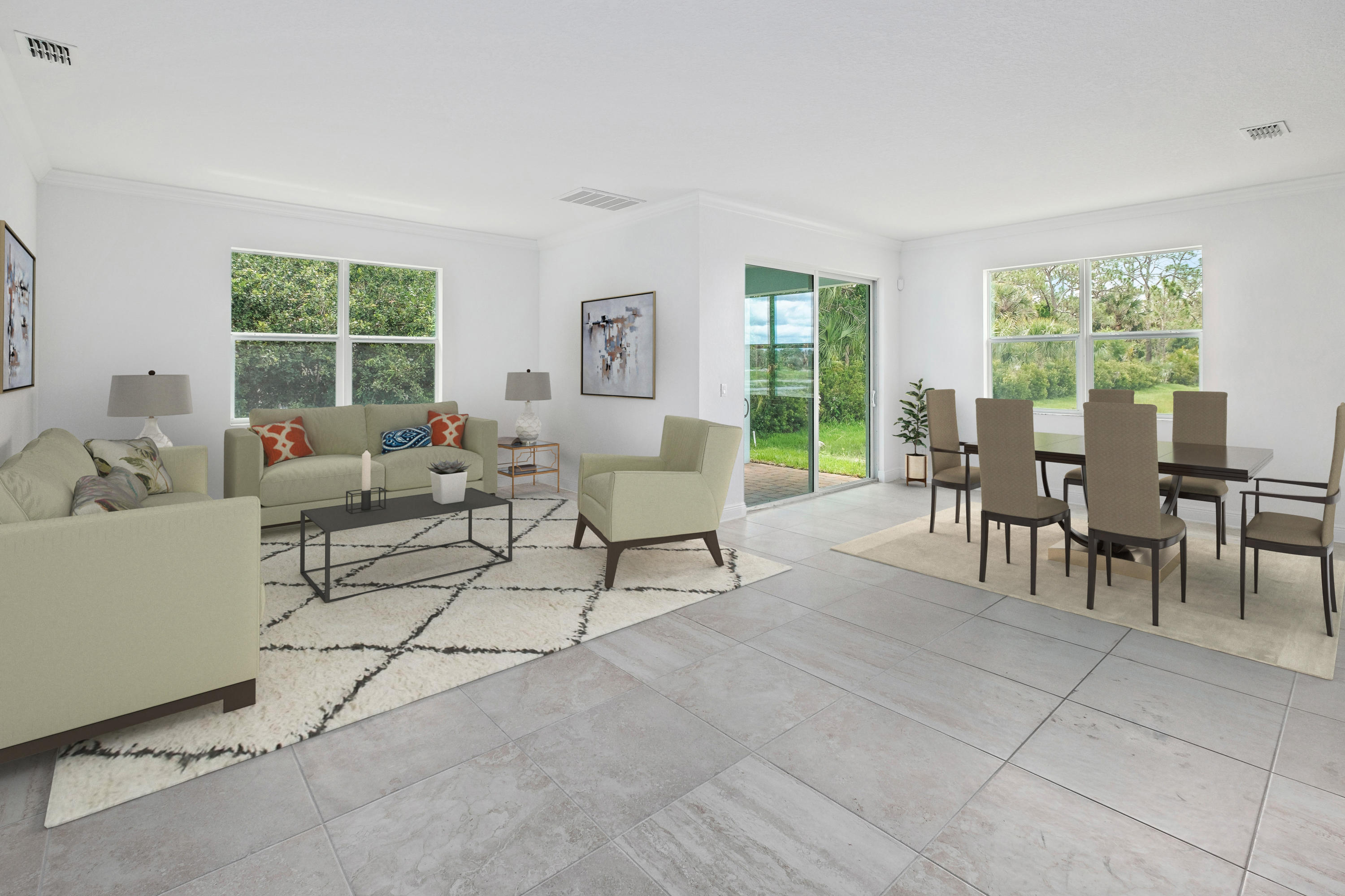 4682 Southwest Millbrook Lane Stuart, FL 34997 - Photo 6 of 20 Great Room/Dining Area