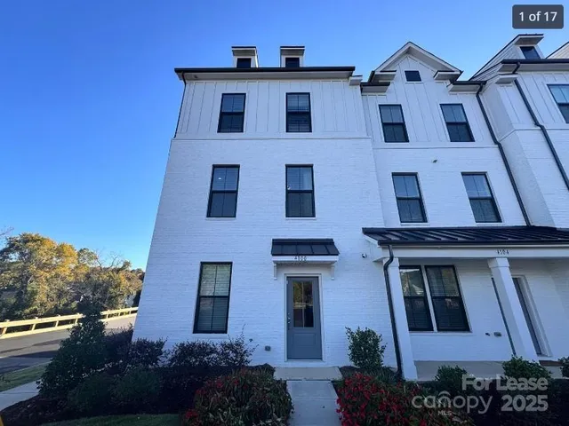 a front view of a building