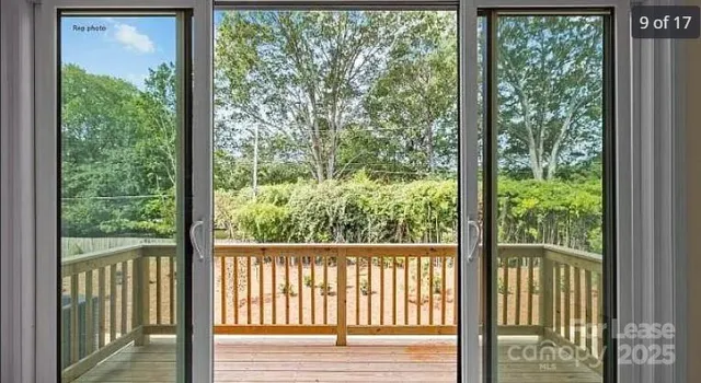 a view of a garden from a window