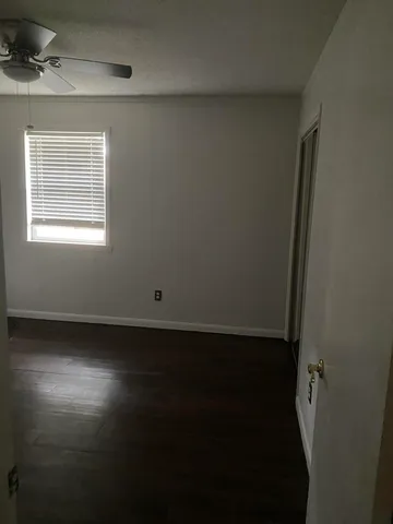 an empty room with a window