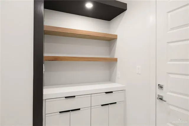 a close view of closet