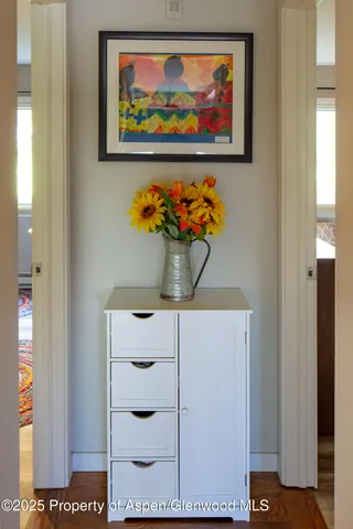 a view of a painting on the wall