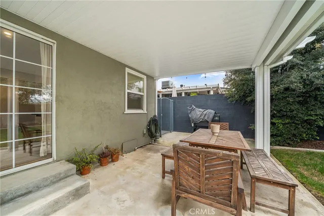 a outdoor space with a couch