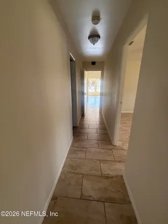 a view of hallway with window