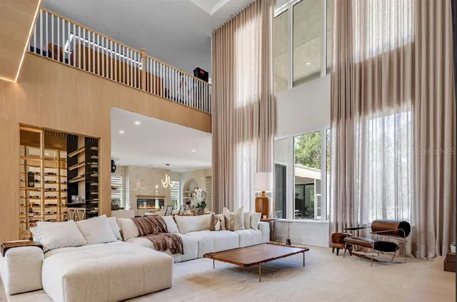 a view of livingroom with furniture and windows