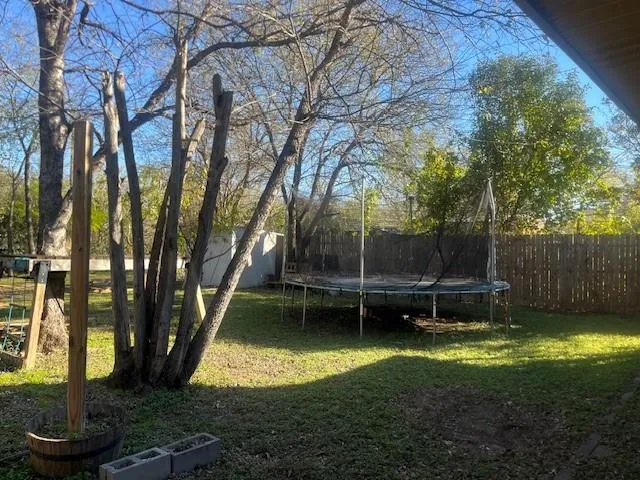 a view of a backyard