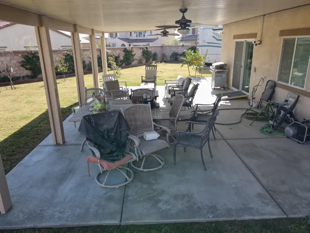 a view of a dining room with furniture water view and pool table