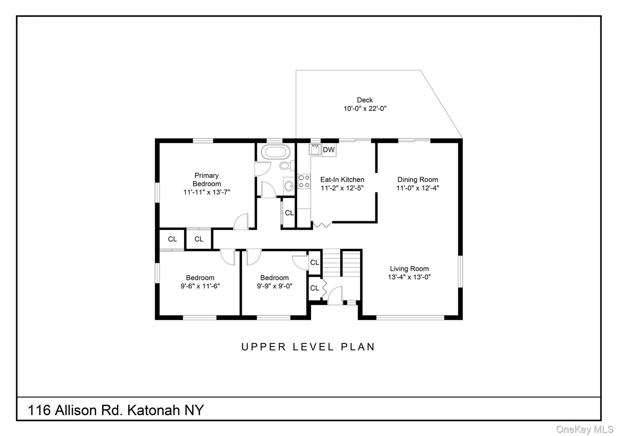 116 Allison Road Katonah, NY 10536 - Photo 24 of 26 Upper Level Floor Plan