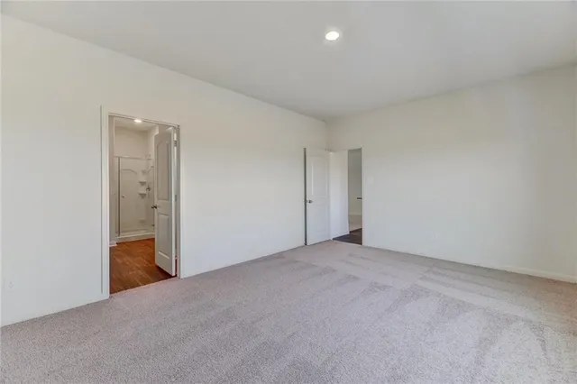 an empty room with an entryway