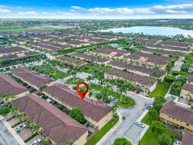 an aerial view of a city