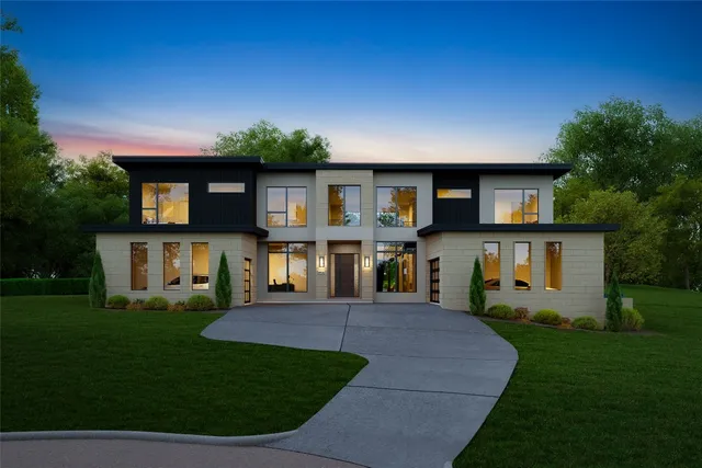 a house view with a garden space