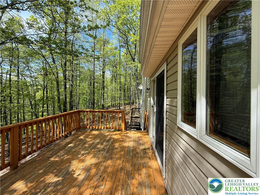 184 Doe Loop Bushkill, PA 18324 - Photo 10 of 18 a view of a balcony with an outdoor space