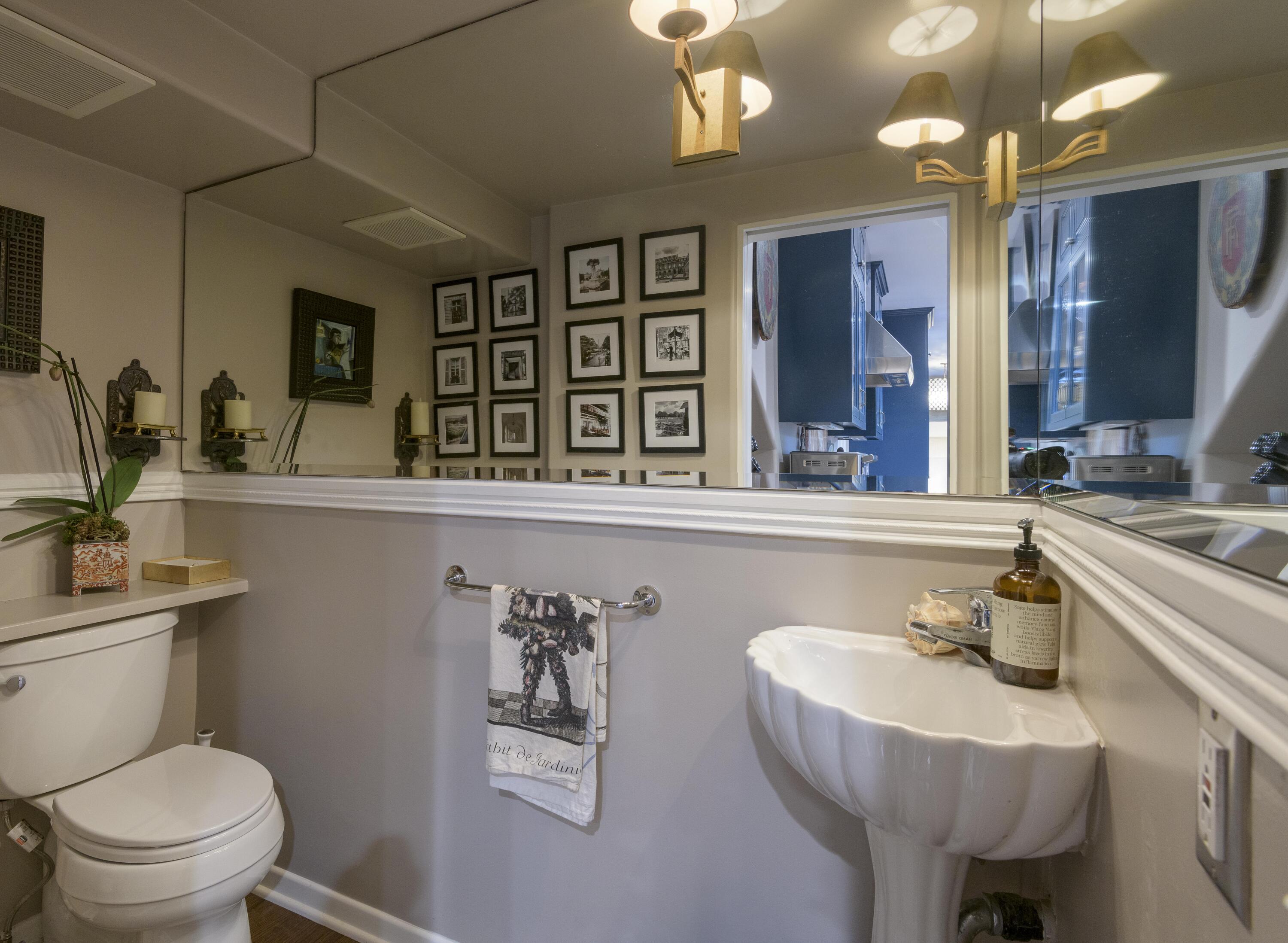 1318 Alta Vista Road Santa Barbara, CA 93103 - Photo 18 of 44 a bathroom with a sink and a toilet