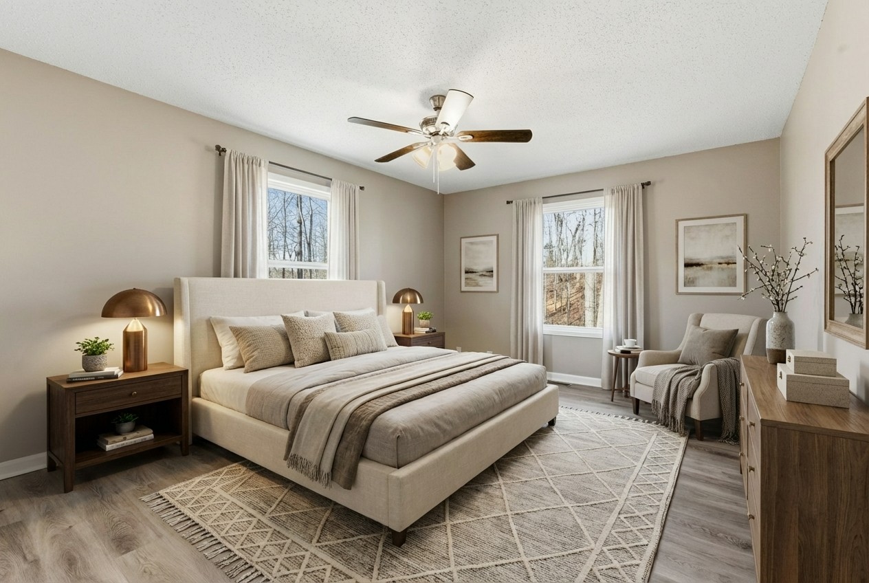 266 Meadows Road Portland, TN 37148 - Photo 7 of 15 a bedroom with a bed and wooden floor