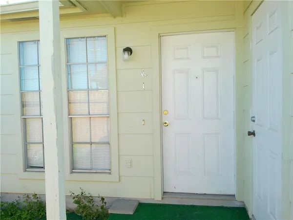 a view of front door