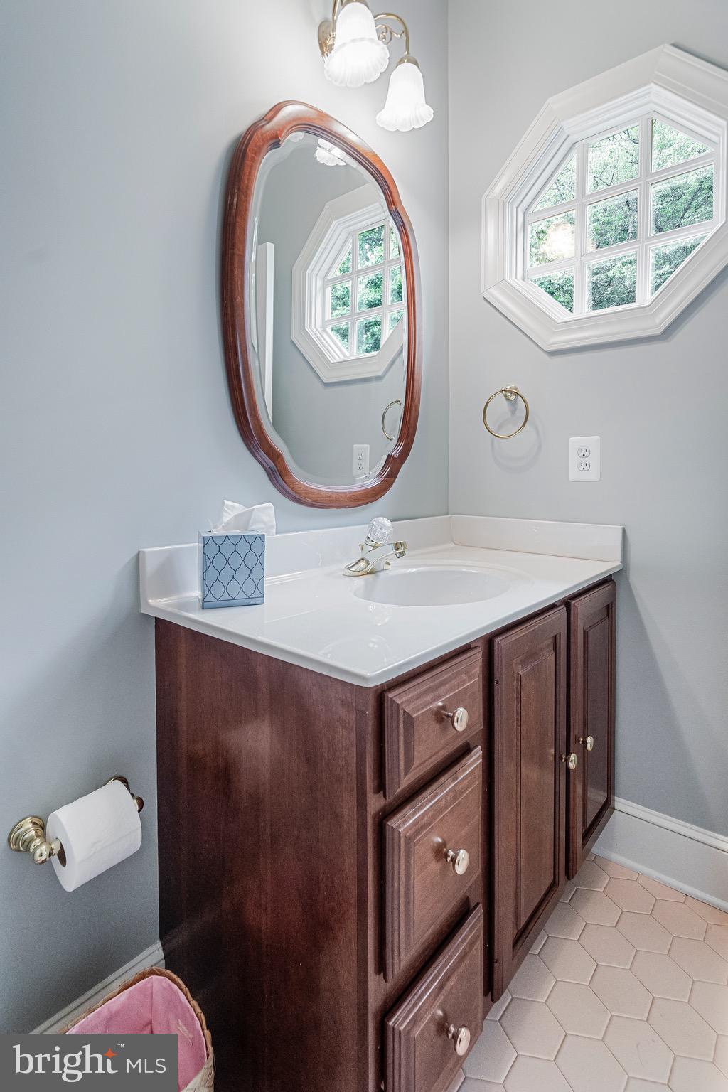 965 St Stephens Church Road Gambrills, MD 21054 - Photo 32 of 43 a bathroom with a sink a mirror and a toilet