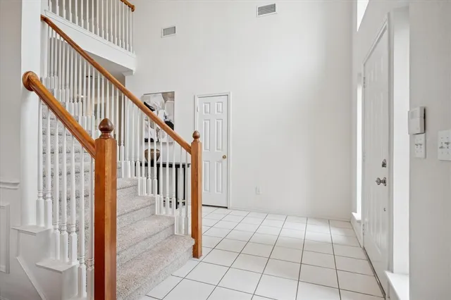 a view of an entryway with staircase