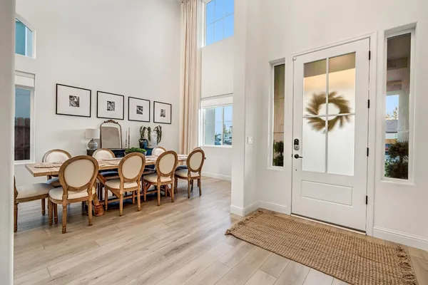 a outdoor space with furniture