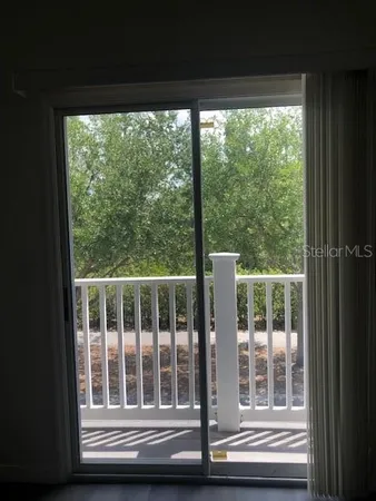 a view of house from a balcony