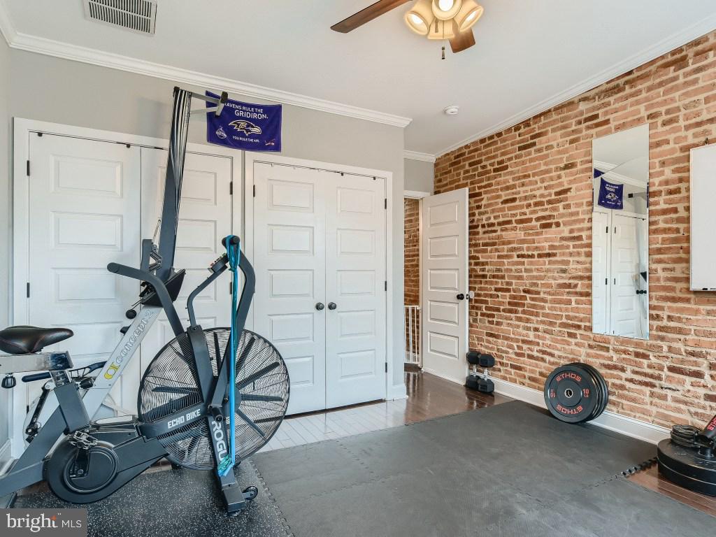 2928 Keswick Road Baltimore, MD 21211 - Photo 20 of 29 2nd bedroom used as workout room. Lofted ceiling