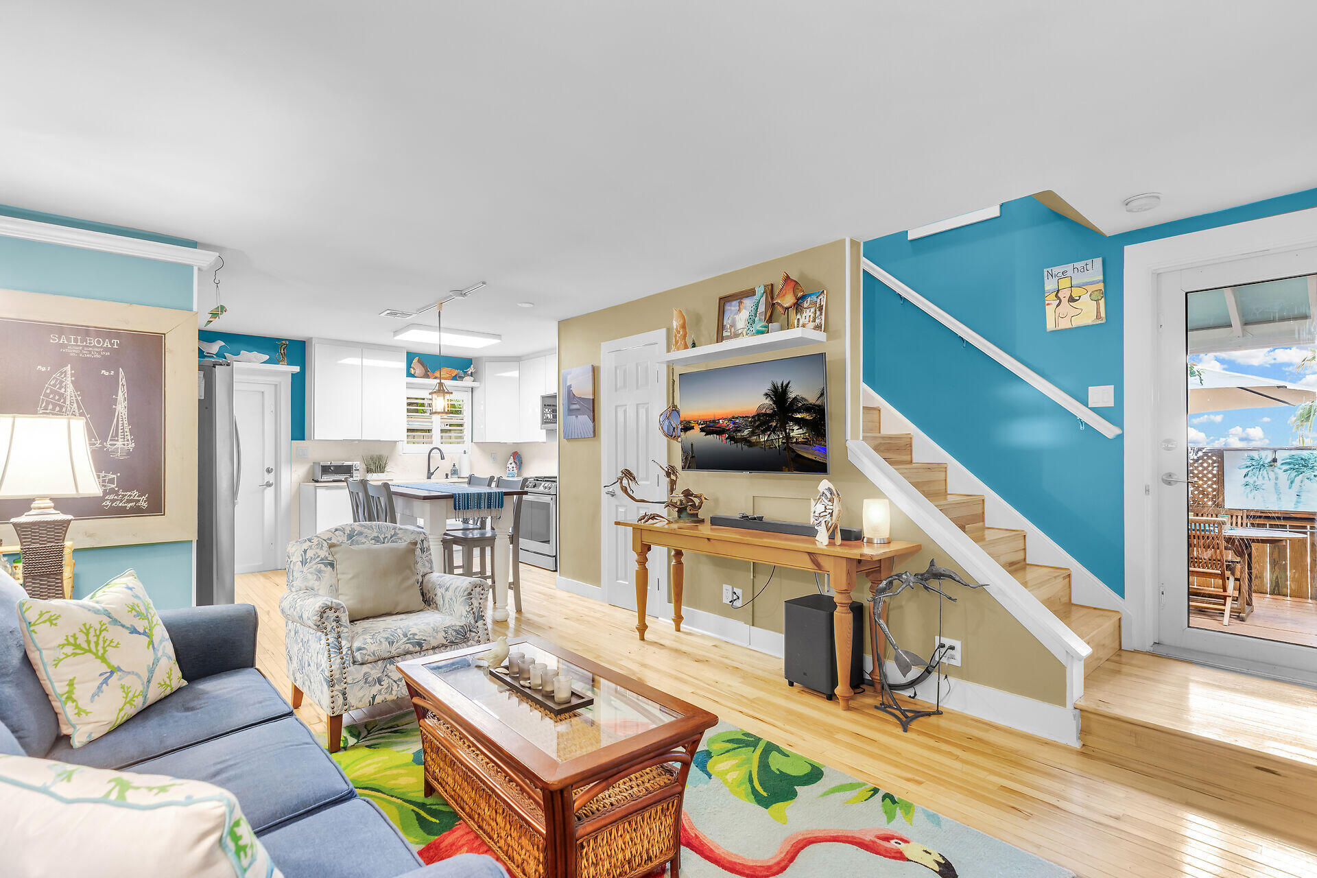 808 Virginia Street, Unit 4 Key West, FL 33040 - Photo 25 of 32 a living room with furniture kitchen view and a large window