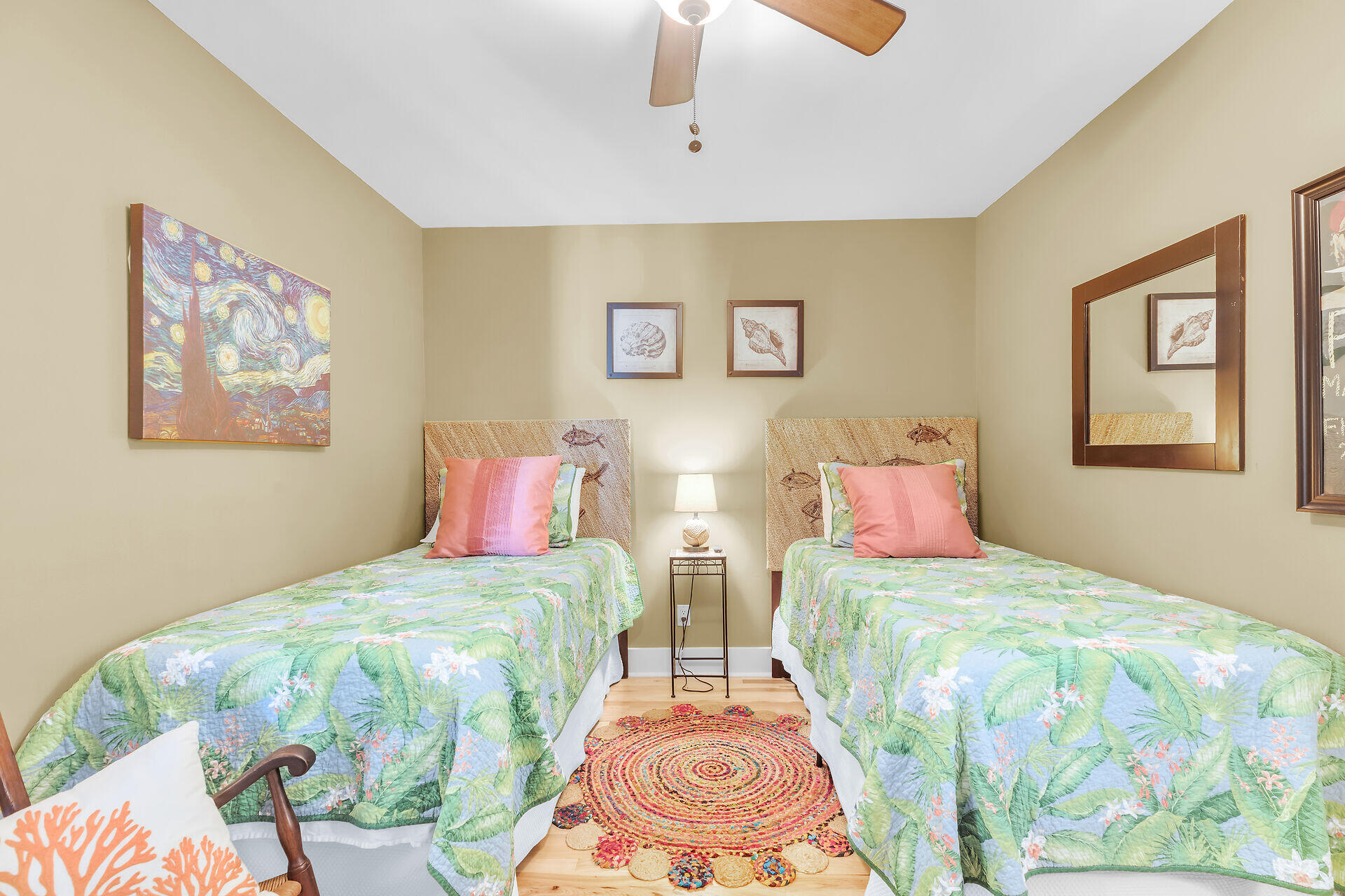 808 Virginia Street, Unit 4 Key West, FL 33040 - Photo 28 of 32 a bedroom with a bed and a painting on the wall