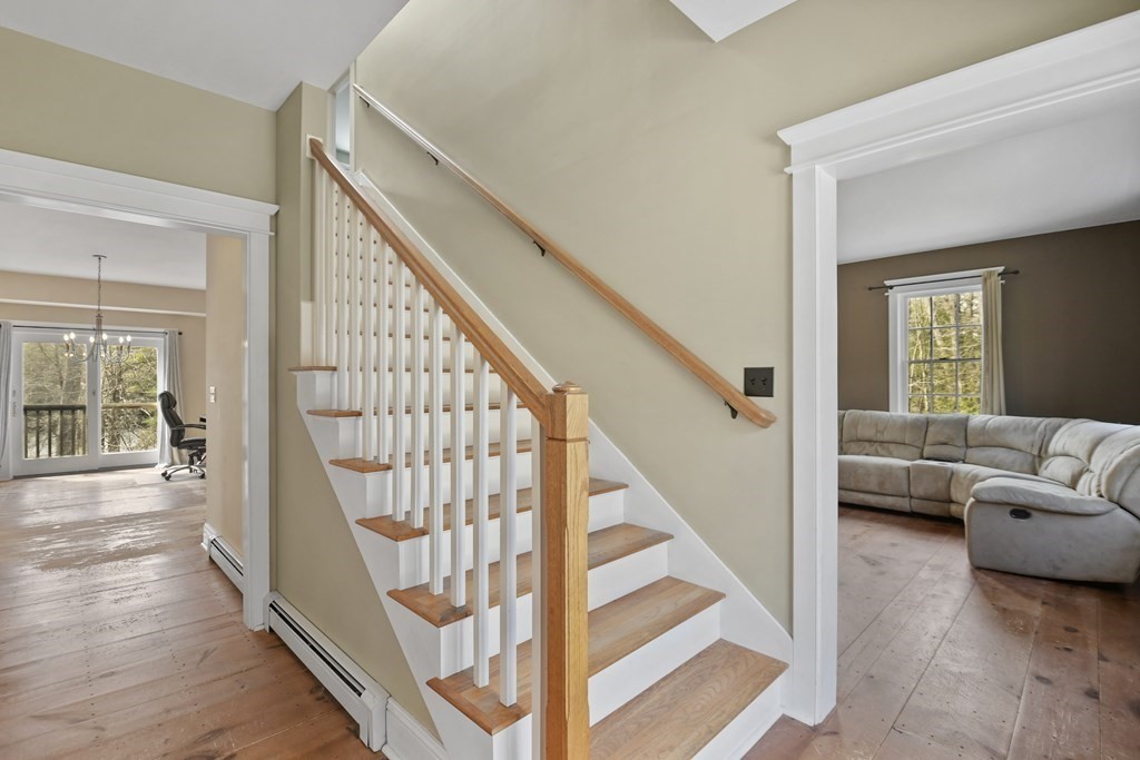 277 Secret Lake Road Athol, MA 01331 - Photo 5 of 36 a view of staircase with wooden floor and a rug