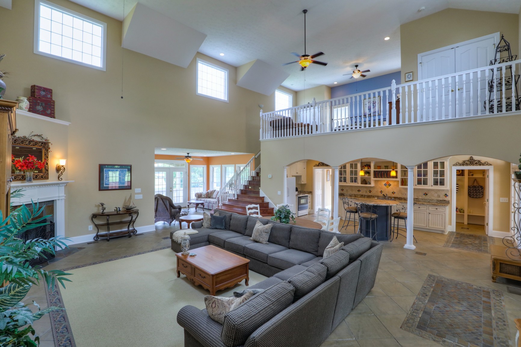 505 Bethlehem Road Lebanon, TN 37087 - Photo 21 of 44 a living room with fireplace furniture and a flat screen tv