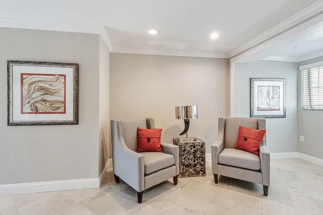 a living room with furniture and a couch