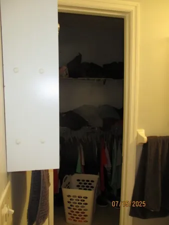 a bathroom with a shower and a toilet