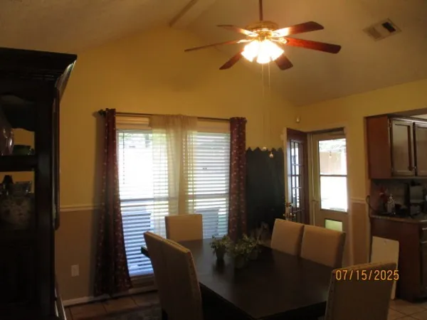 a view of a livingroom with a window