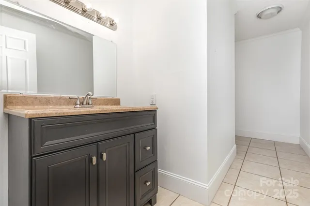 a sink with a mirror