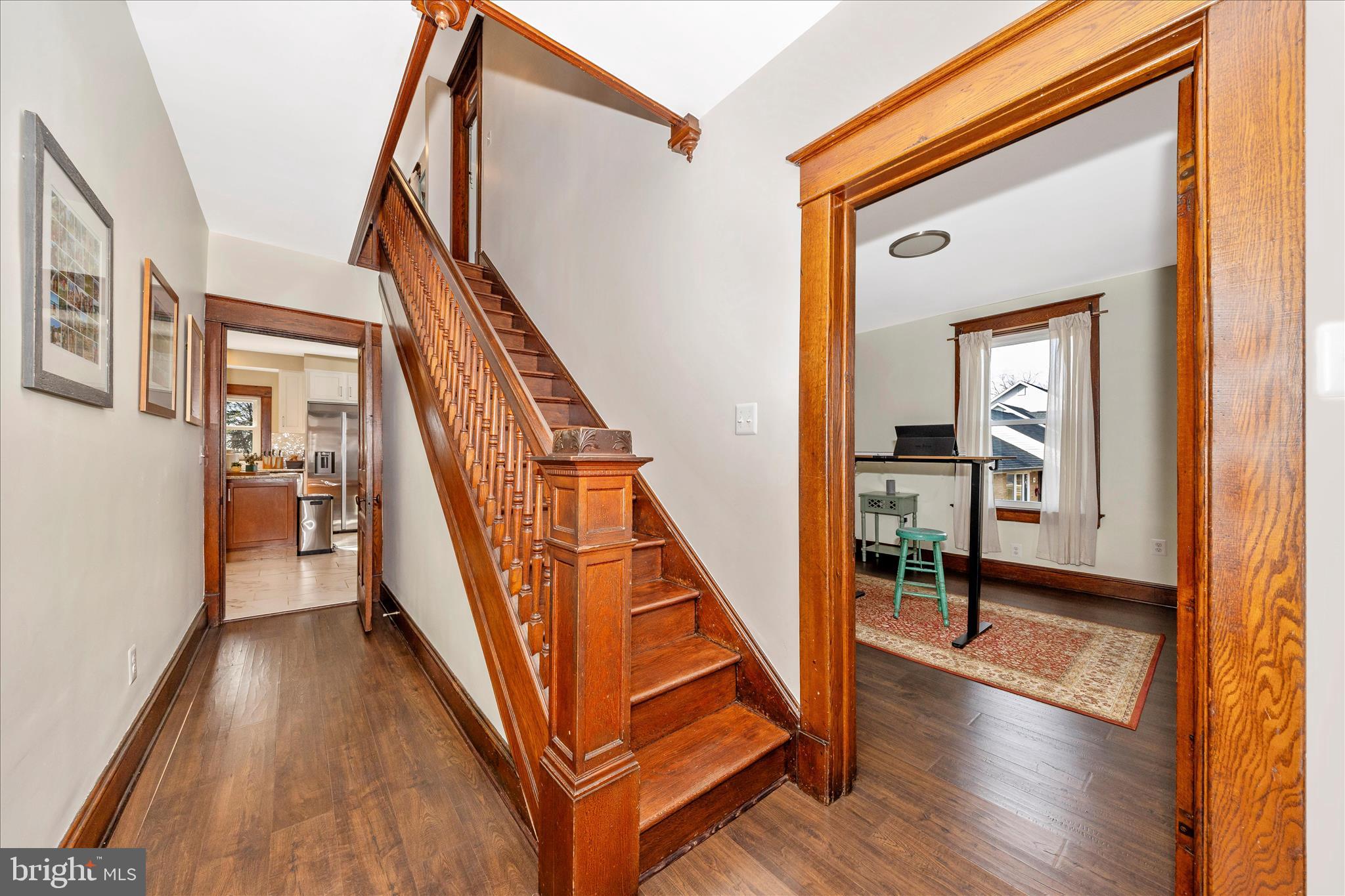 706 East Main Street Middletown, MD 21769 - Photo 5 of 63 a view of an entryway with wooden floor and stairs