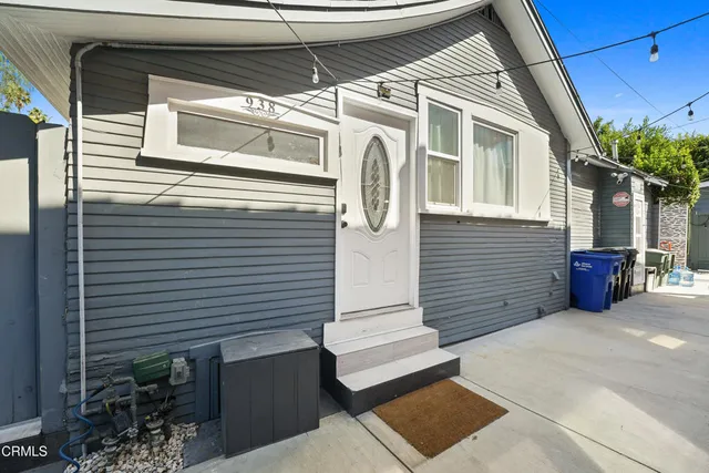a view of a porch with a bench