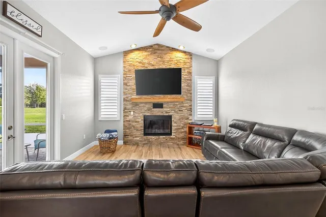a bathroom with a sink vanity and a mirror