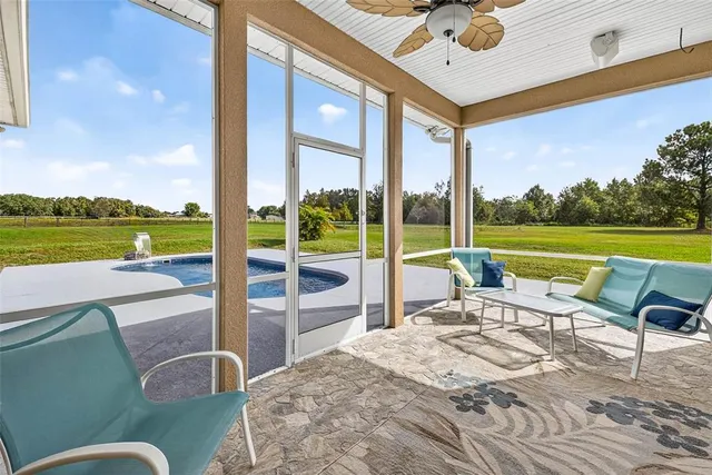 a view of a swimming pool with a backyard
