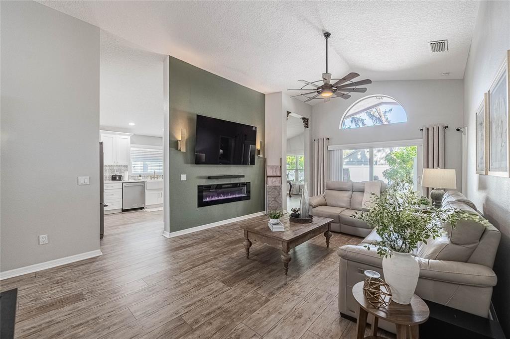 2524 Siena Way Valrico, FL 33596 - Photo 7 of 38 a living room with furniture a fireplace and a flat screen tv