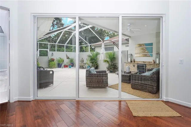 a view of roof deck with furniture