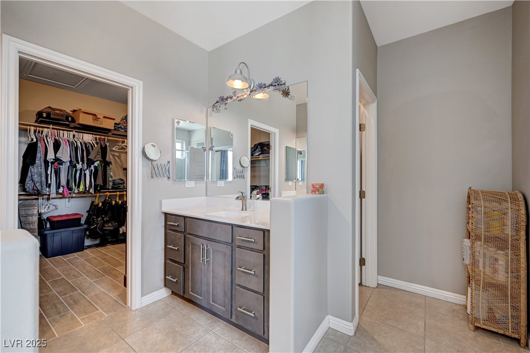 4045 River Heights Lane Logandale, NV 89021 - Photo 25 of 38 Bathroom featuring vanity, tile patterned flooring