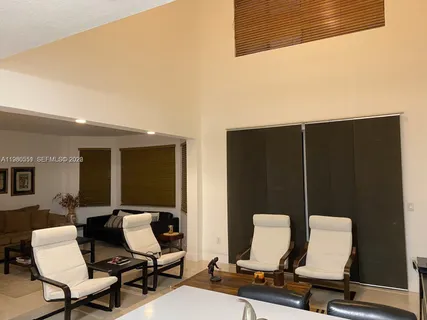 a room with furniture