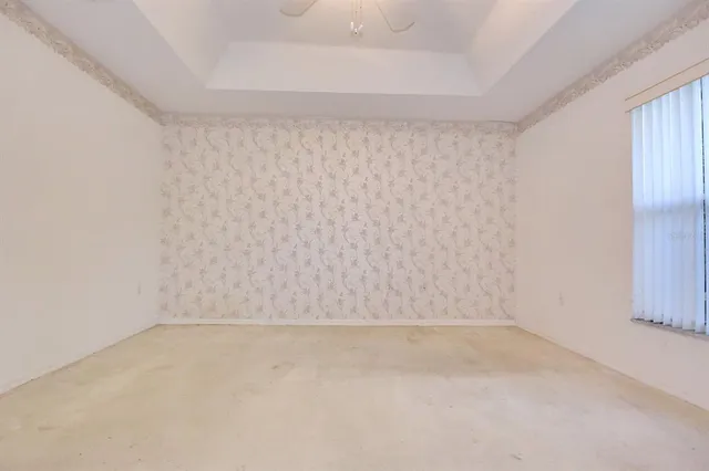an empty room with window