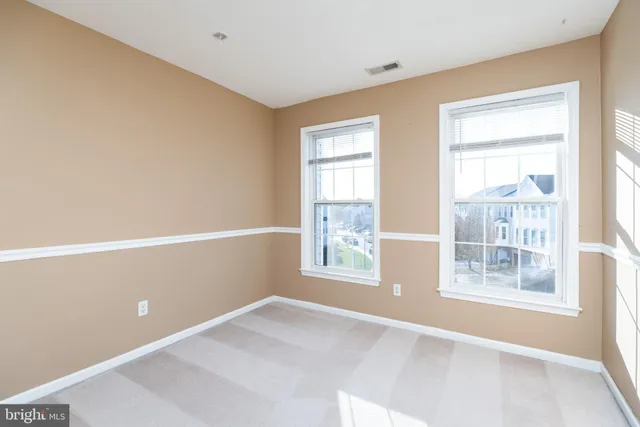 an empty room with closet