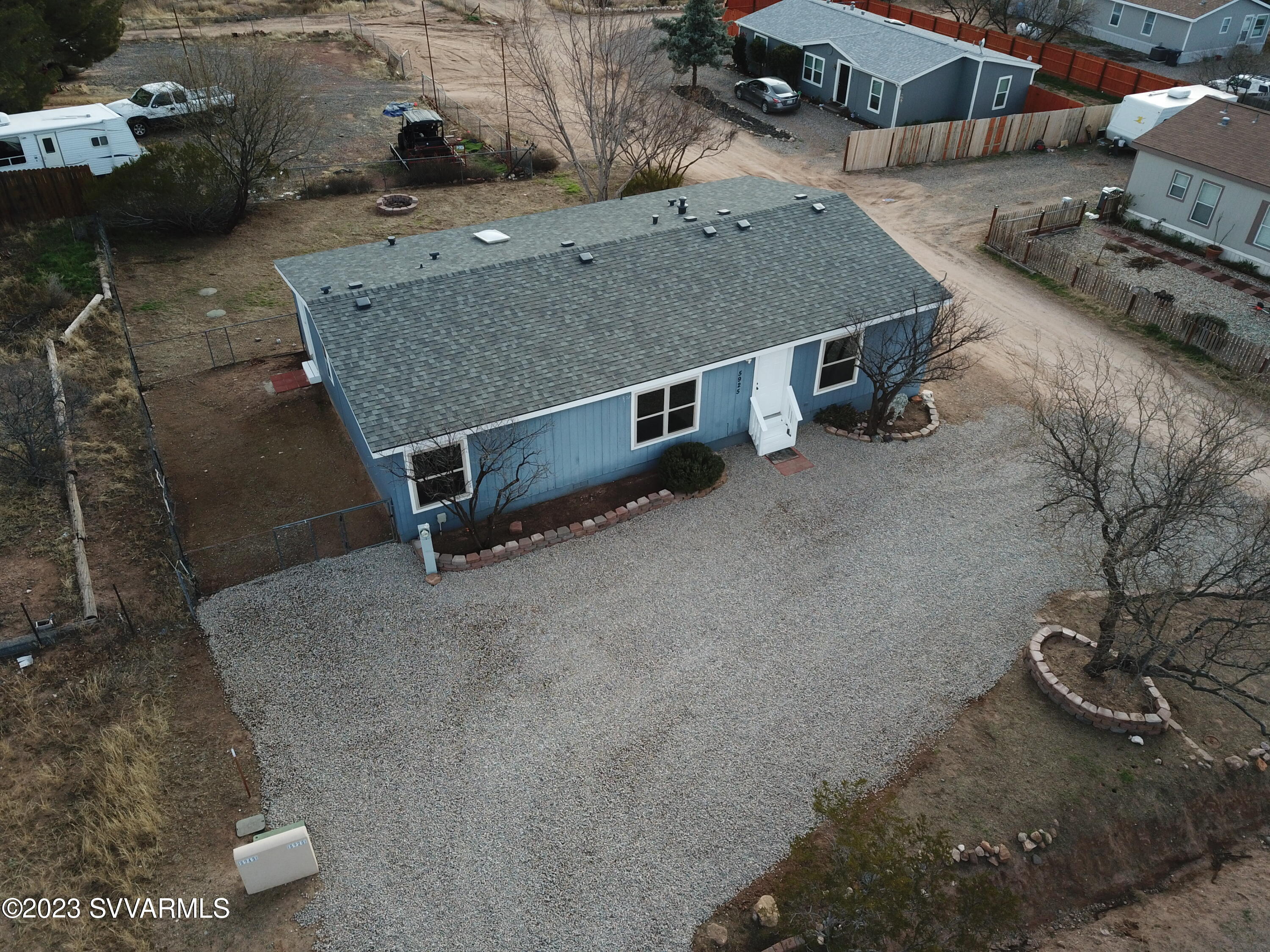5925 Point Of View Trail Rimrock, AZ 86335 - Photo 34 of 35 with aerial view of a house with a yard