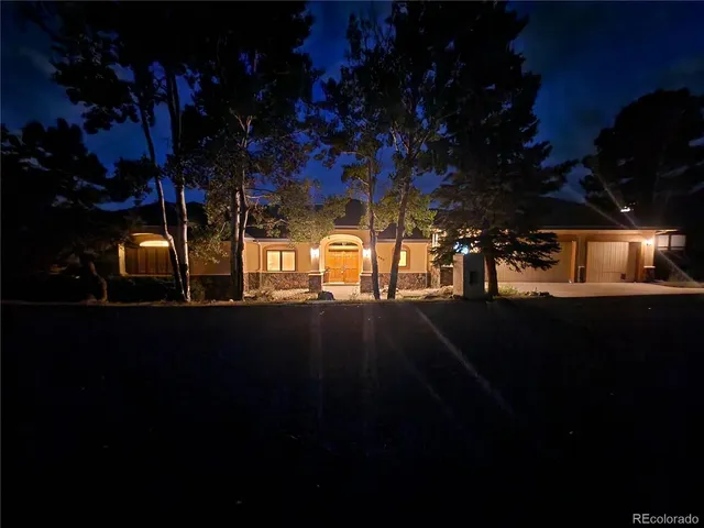 a view of building with green space