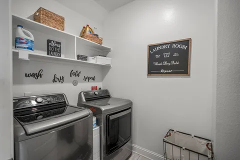 a room with storage and utility